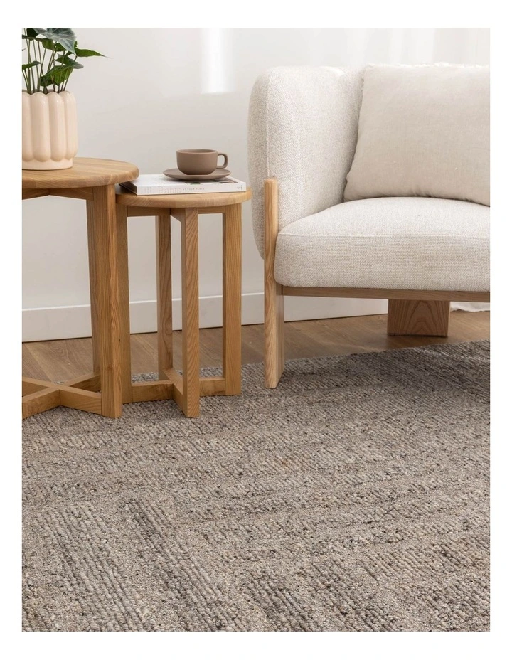 Seren Brown Grey Modern Wool Rug image 5