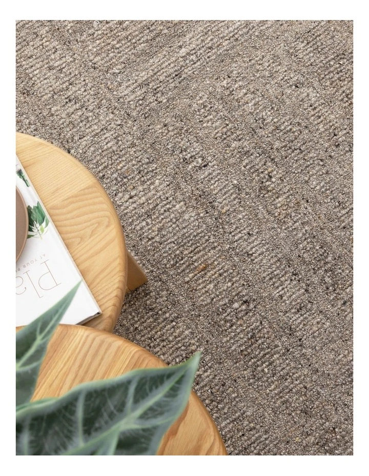 Seren Brown Grey Modern Wool Rug image 6