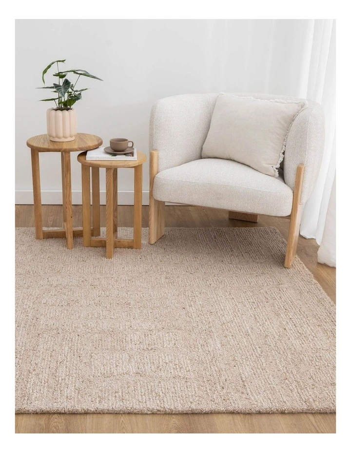 Seren Beige Modern Wool Rug image 4