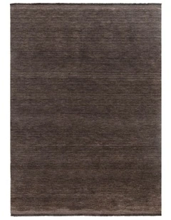 Charleston Hand-Knotted Wool Rug Brown