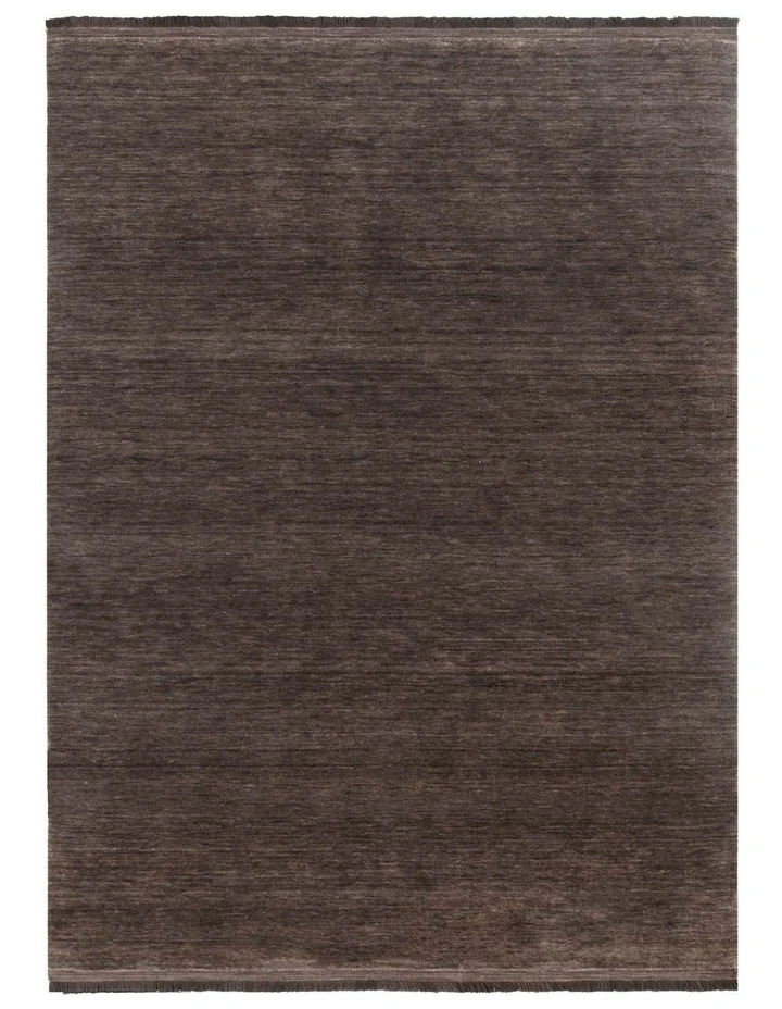 Charleston Hand-Knotted Wool Rug Brown image 1