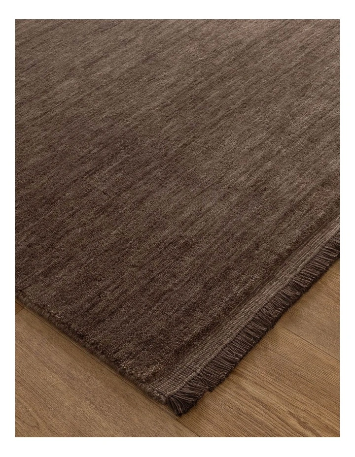 Charleston Hand-Knotted Wool Rug Brown image 2