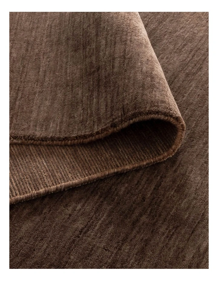 Charleston Hand-Knotted Wool Rug Brown image 3
