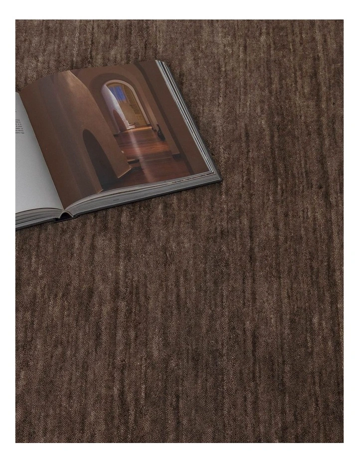 Charleston Hand-Knotted Wool Rug Brown image 5