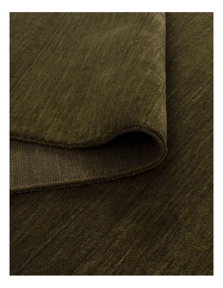 Charleston Hand-Knotted Wool Rug Green image 3
