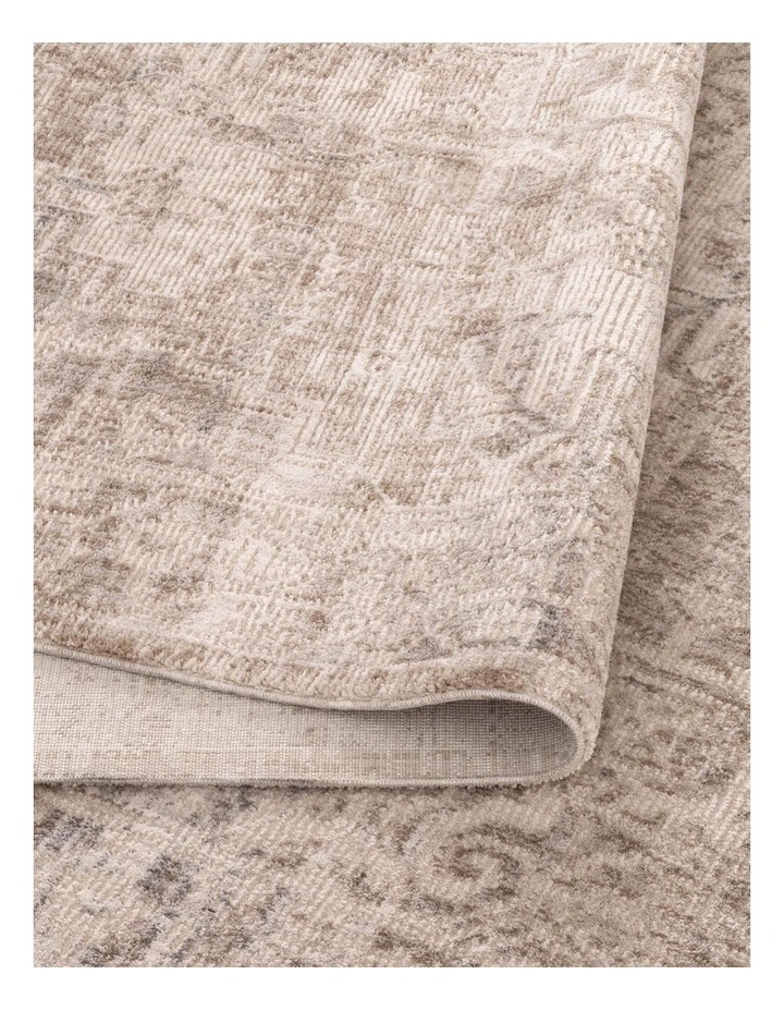 Solenne Beige & Blue Distressed Vintage Rug - S100 image 3