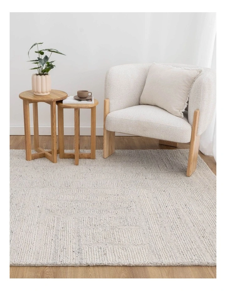Seren Silver Modern Wool Rug image 4