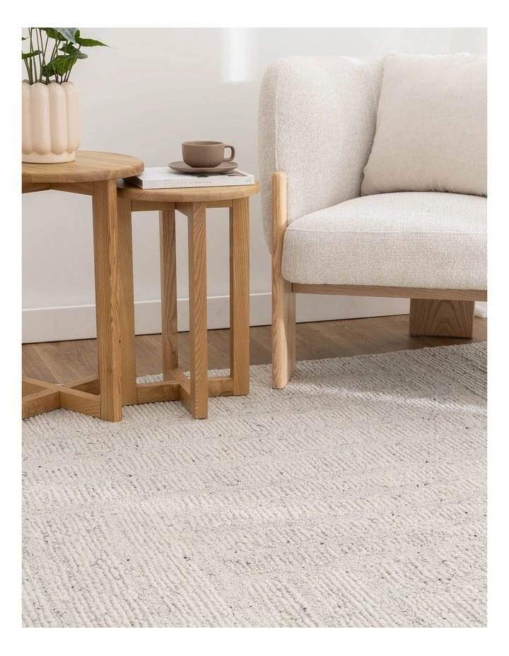 Seren Silver Modern Wool Rug image 5