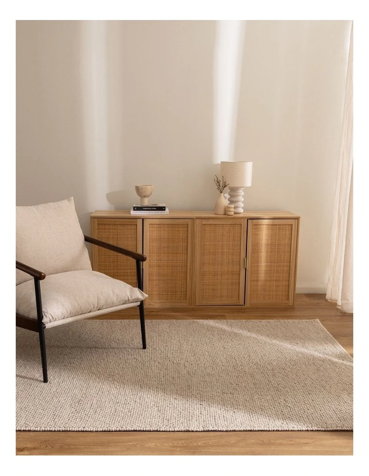 Beau Beige Chunky Wool Rug image 4
