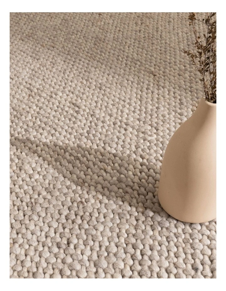 Beau Beige Chunky Wool Rug image 6