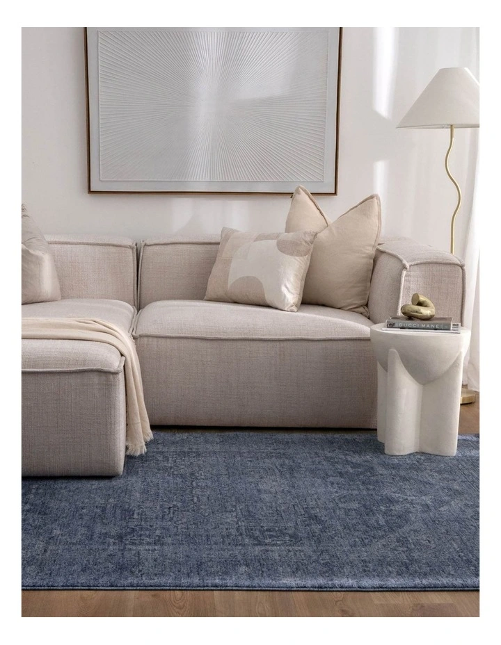Heritage Distressed Medallion Blue Rug - H104 image 4