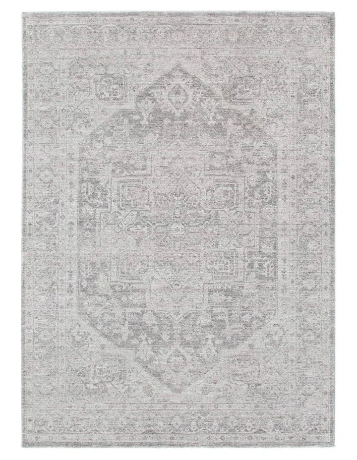 Heritage Distressed Medallion Grey Rug - H103 image 1