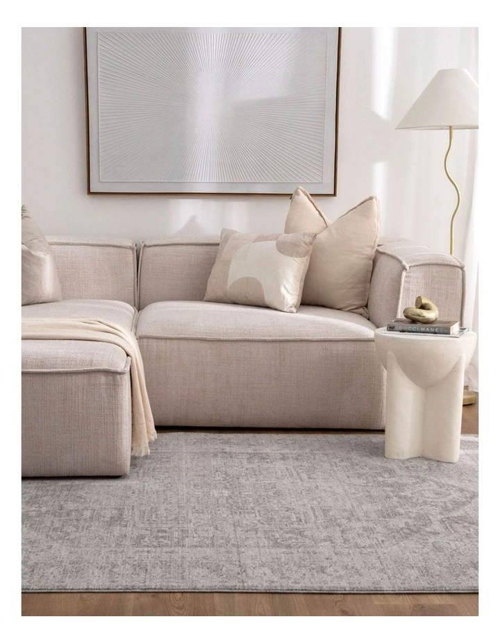 Heritage Distressed Medallion Grey Rug - H103 image 4