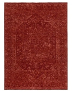 Heritage Distressed Medallion Rust Rug - H101