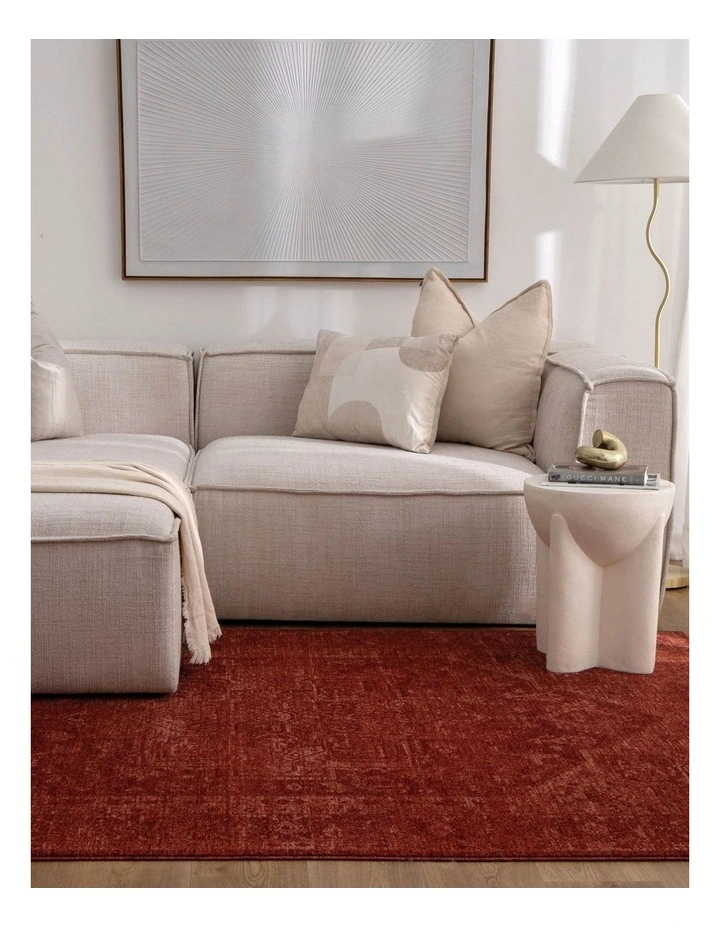 Heritage Distressed Medallion Rust Rug - H101 image 4