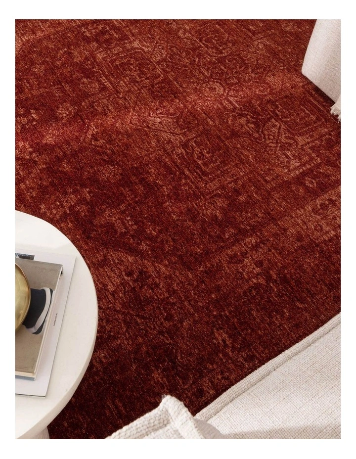 Heritage Distressed Medallion Rust Rug - H101 image 5