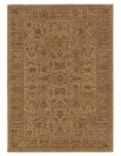 Heritage Distressed Border Mustard Rug - H105