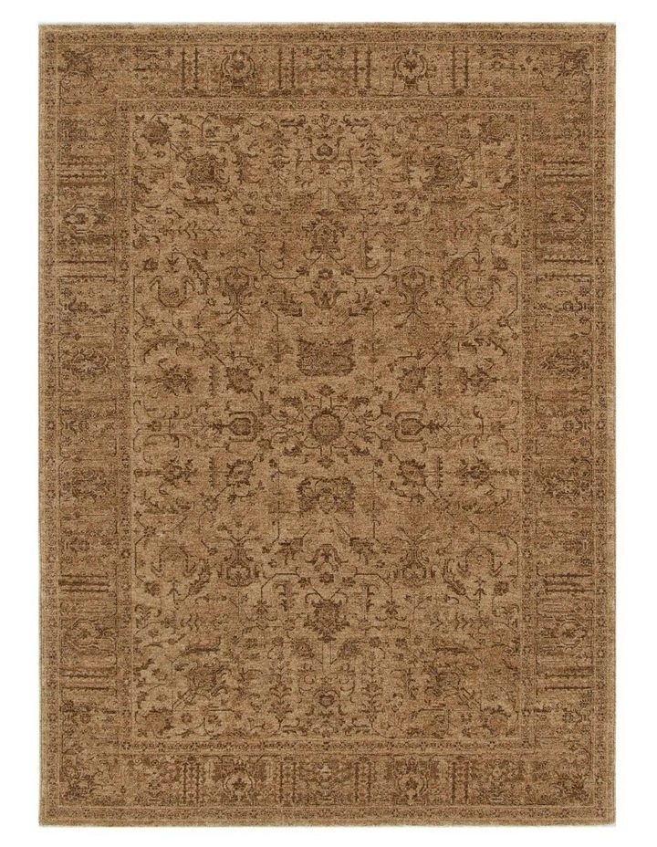 Heritage Distressed Border Mustard Rug - H105 image 1