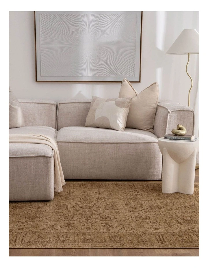 Heritage Distressed Border Mustard Rug - H105 image 4
