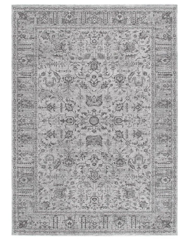 Heritage Distressed Border Grey Rug - H108 image 1