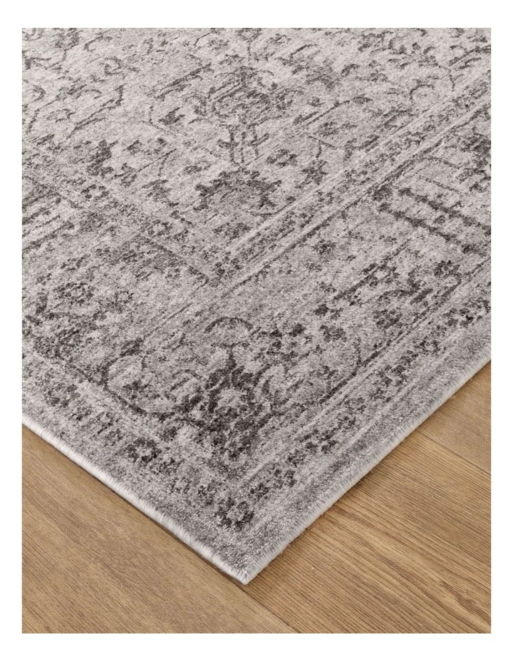 Heritage Distressed Border Grey Rug - H108 image 2
