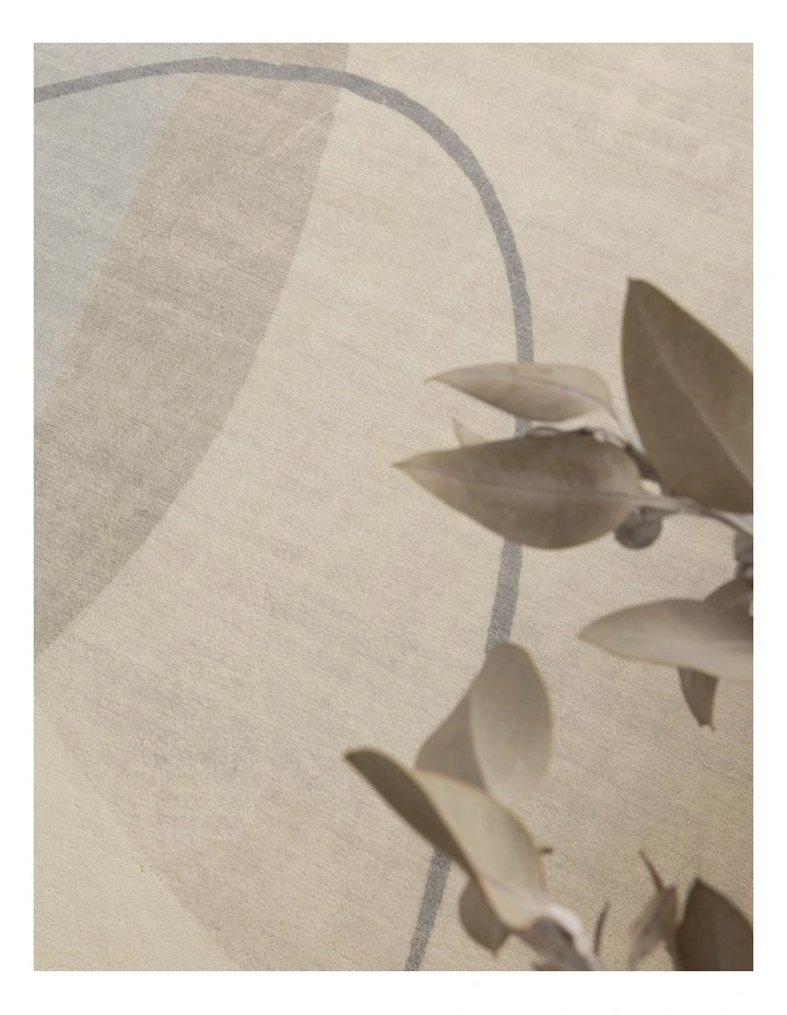 Cloud Watercolour Cream Blue Washable Rug - FAIRY009 image 5