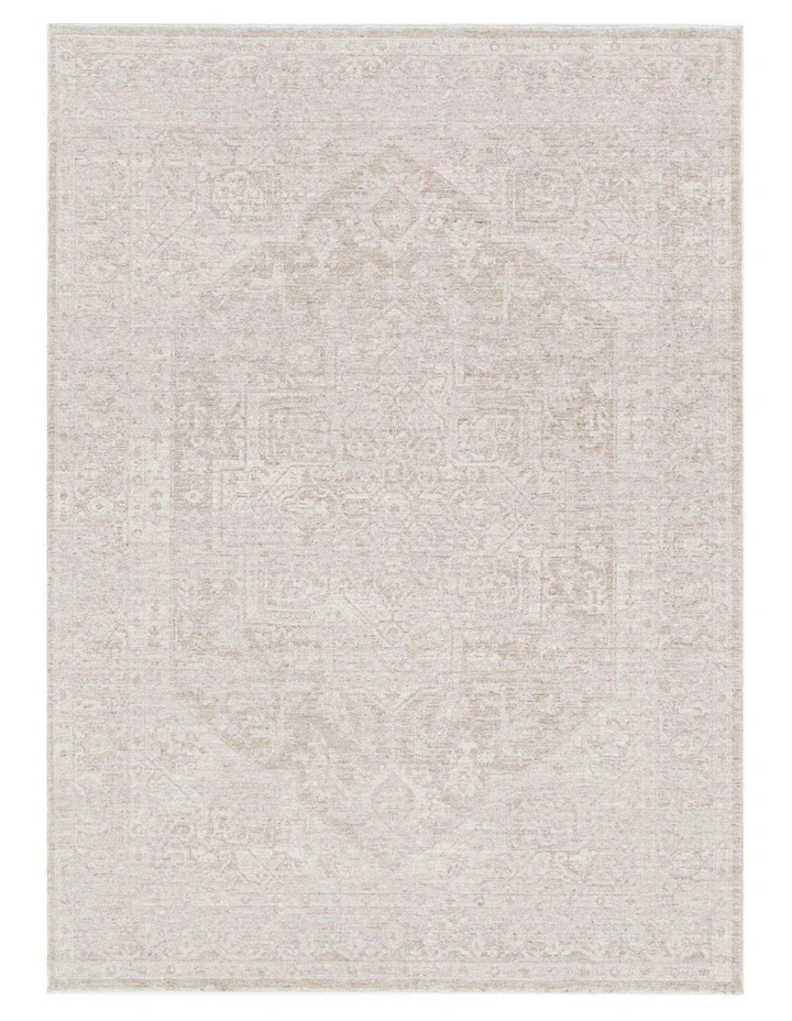 Heritage Distressed Medallion Beige Rug - H102 image 1