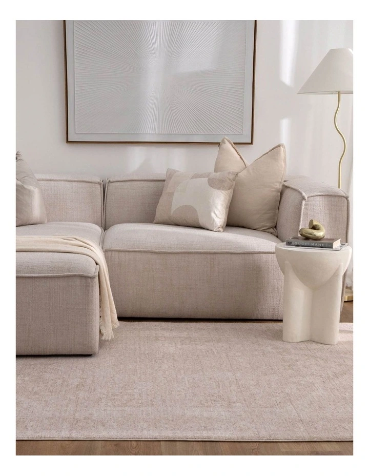 Heritage Distressed Medallion Beige Rug - H102 image 4