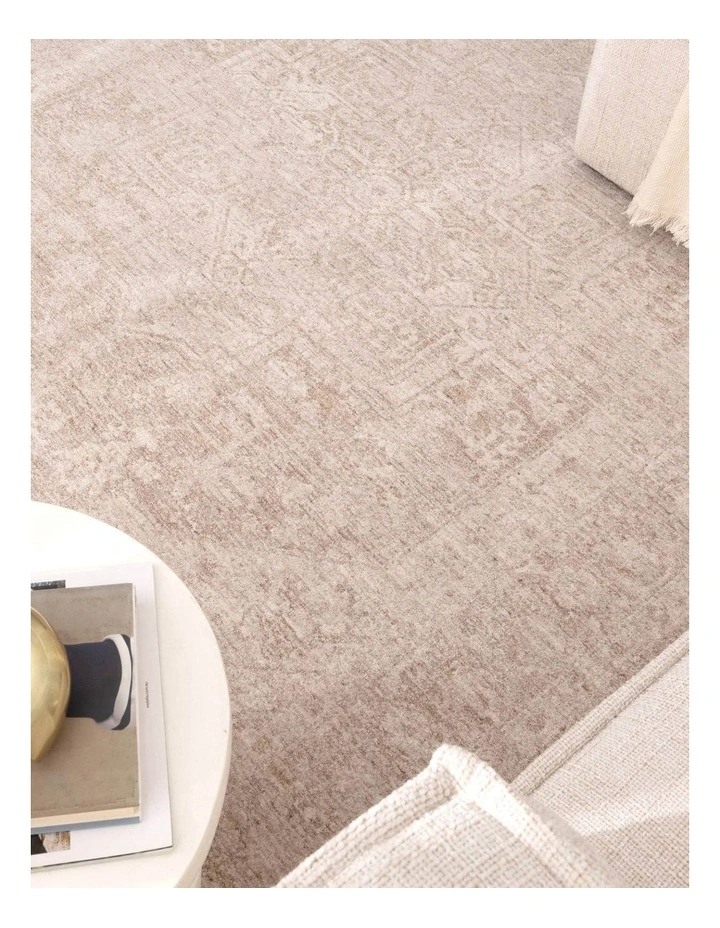 Heritage Distressed Medallion Beige Rug - H102 image 5