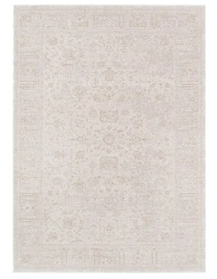 Heritage Distressed Border Beige Rug - H106