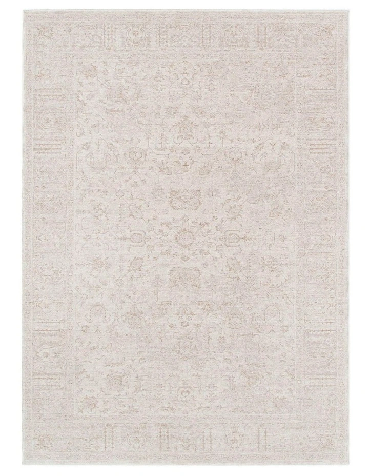 Heritage Distressed Border Beige Rug - H106 image 1