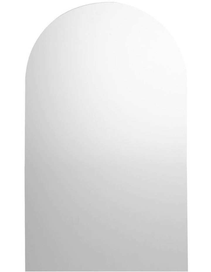 Oikiture Wall Mirrors 86x50cm Arched Makeup Mirror Bathroom Frameless image 1