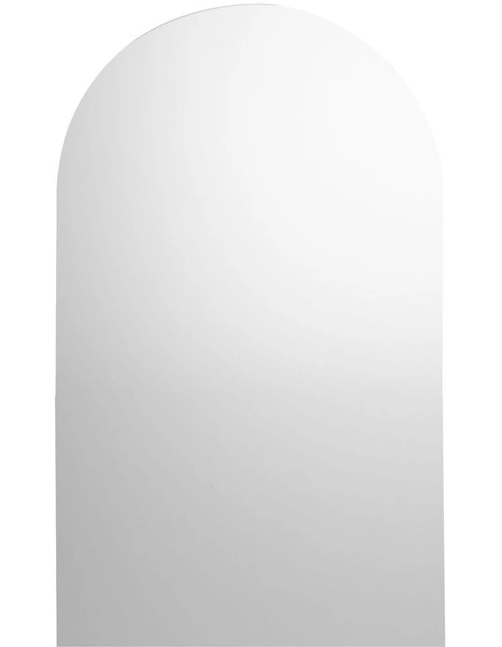 Oikiture Wall Mirrors 86x50cm Arched Makeup Mirror Bathroom Frameless image 2