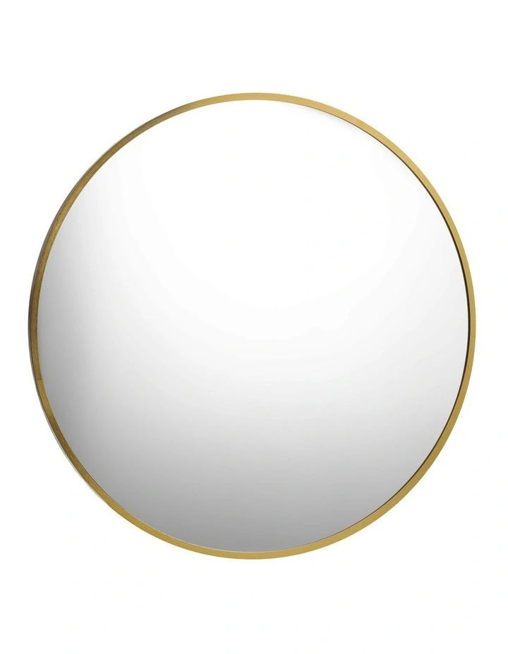 Oikiture Wall Mirrors Round Makeup Mirror Vanity Home Decorative Gold 80cm image 2