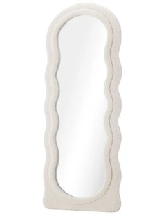 Oikiture Full Length Mirror 180cm Boucle Floor Standing Mirrors Dressing Makeup