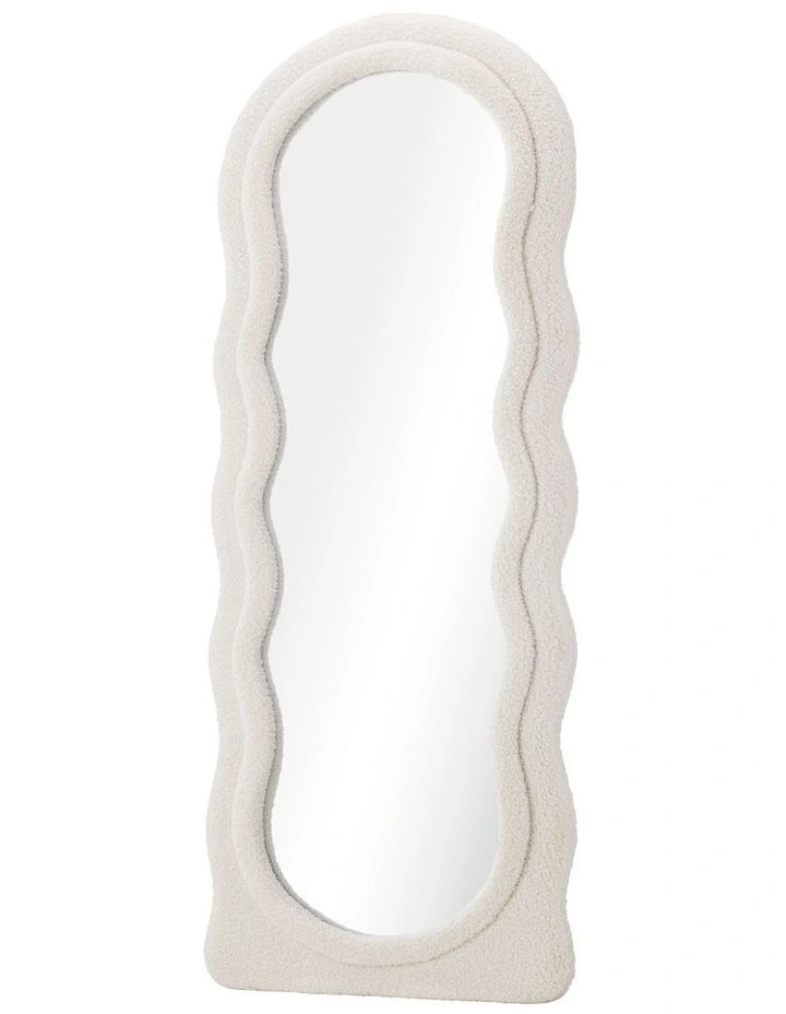 Oikiture Full Length Mirror 180cm Boucle Floor Standing Mirrors Dressing Makeup image 1