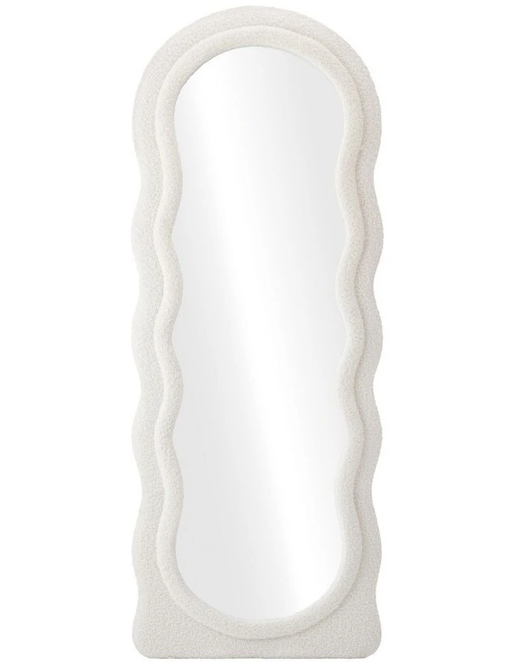 Oikiture Full Length Mirror 180cm Boucle Floor Standing Mirrors Dressing Makeup image 2