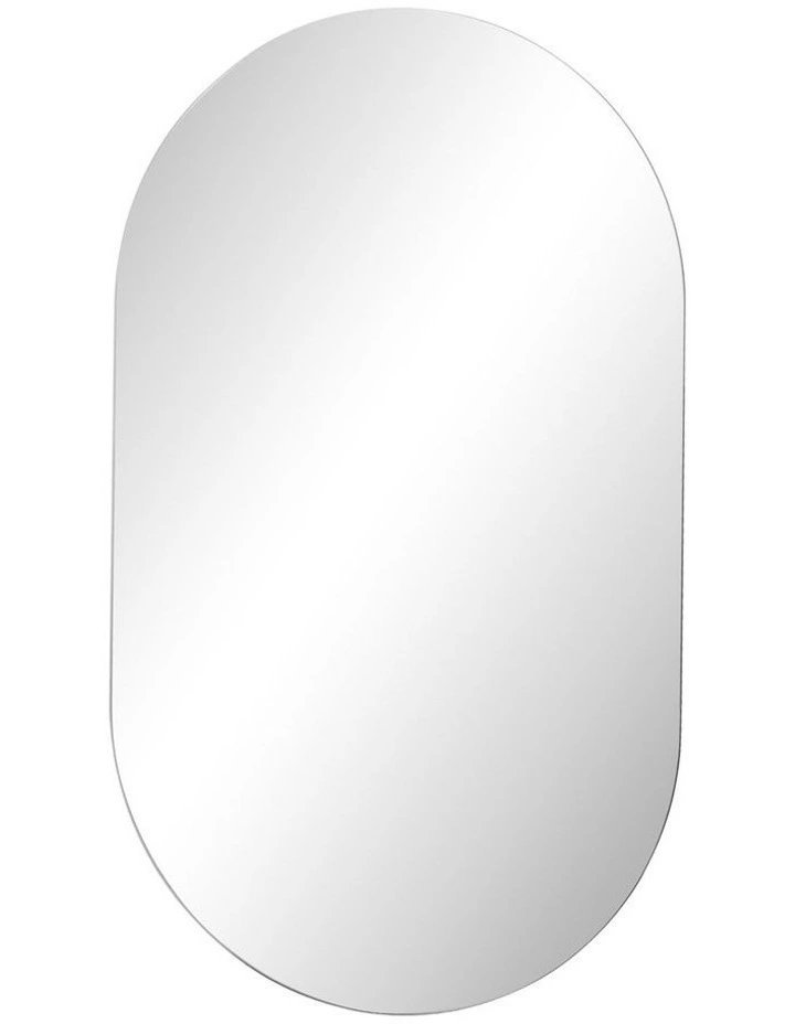 Oikiture Wall Mirrors Oval Makeup Mirror Bathroom Frameless 84x50cm image 2