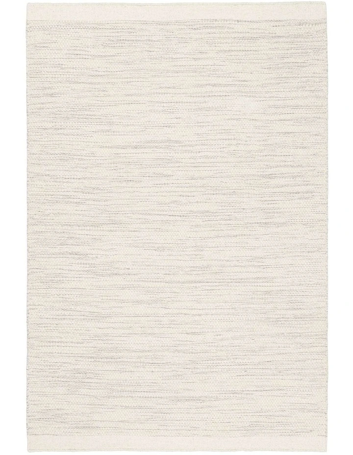 LOOPSIE OAKLAND GREY AND IVORY WOOL FLATWEAVE RUG image 1