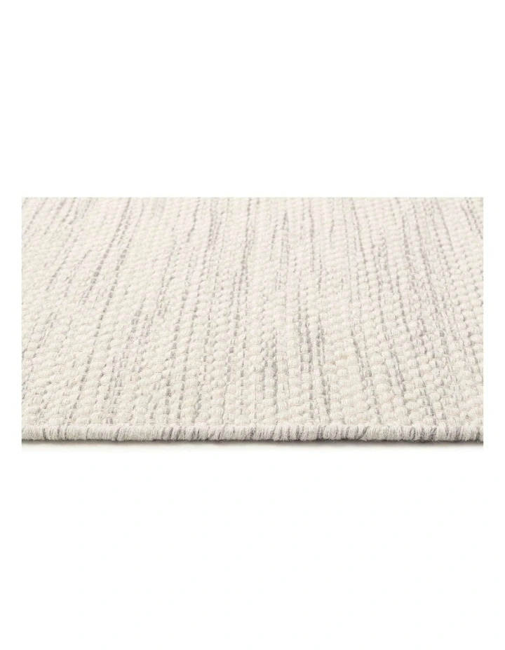 LOOPSIE OAKLAND GREY AND IVORY WOOL FLATWEAVE RUG image 4