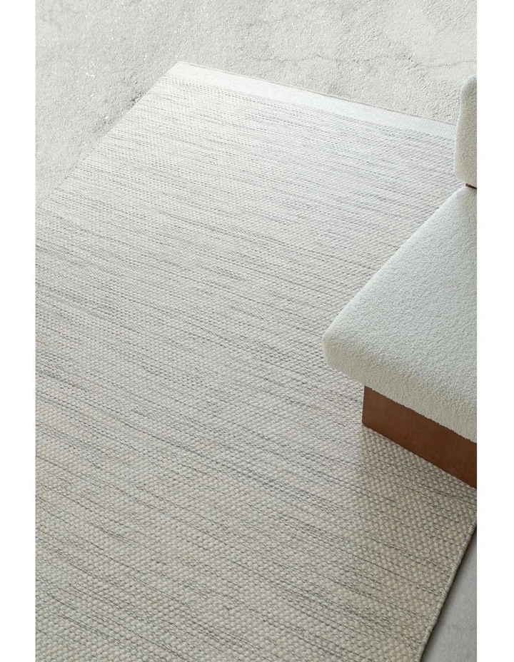 LOOPSIE OAKLAND GREY AND IVORY WOOL FLATWEAVE RUG image 7