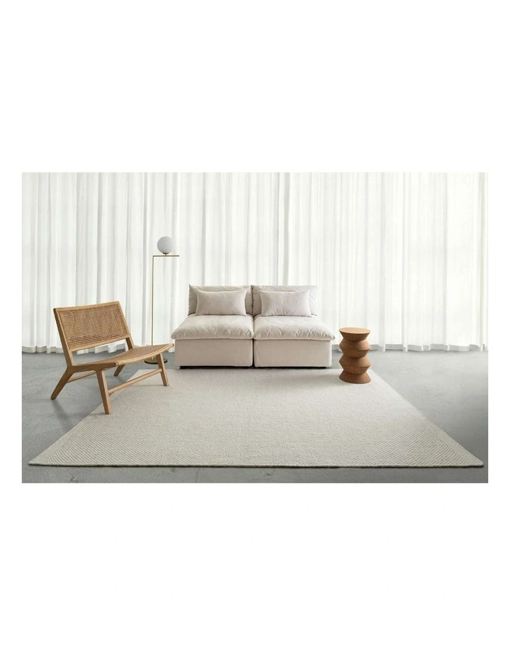 LOOPSIE SALIDA NATURAL CREAM WOOL FLATWEAVE RUG image 5