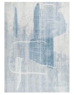 Cloud Abstract Blue Washable Rug - Fairy002