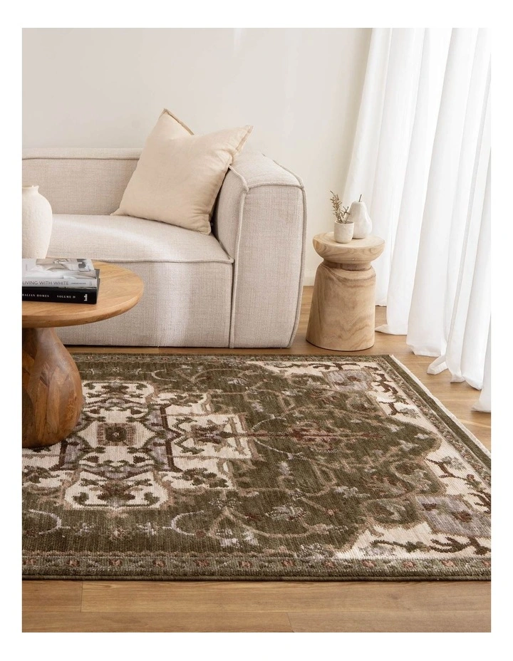 Horizon Olive Green Medallion Rug H116 image 4