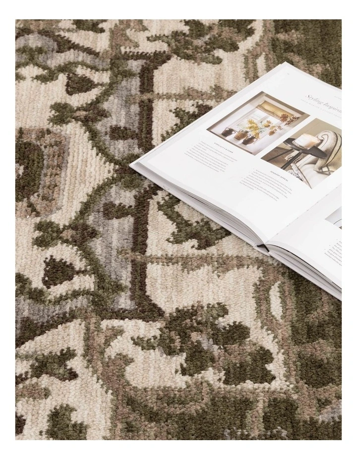Horizon Olive Green Medallion Rug H116 image 5