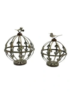 Willow & Silk S/2 Aviary Ball Planters