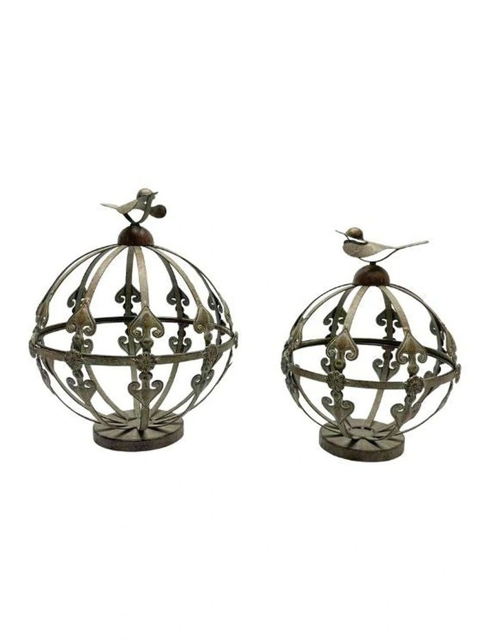 Willow & Silk S/2 Aviary Ball Planters image 2