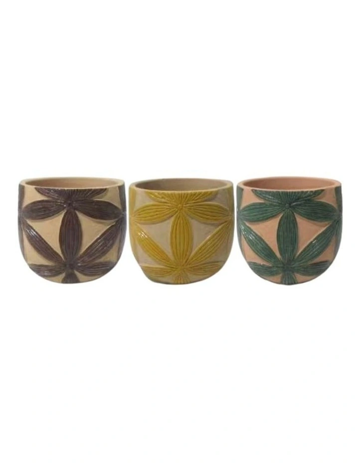 Willow & Silk S/3 Asst Wild Meadow Pots image 2