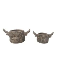 Willow & Silk Hamish Hiland Cow Planter