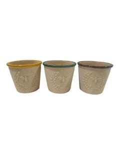 Willow & Silk S/3 Bee-Kind Asst Pots